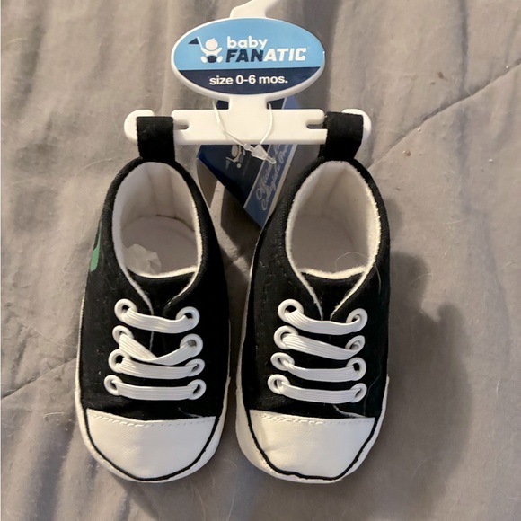 Oregon Black and White Baby Converse Inspired Sneakers - Picture 2 of 3